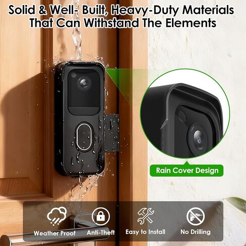 Blink Doorbell Mount for Blink Video Doorbell 2nd Gen, No Drill Anti-Theft Doorbell Camera Mount, No Block Sensor and Night Vision, DoorBell Mount Bracket for Blink Security Surveillance System in Saudi Arabia