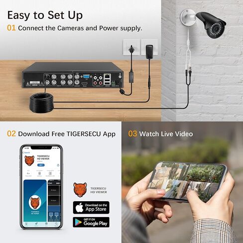 TIGERSECU 1080P 8-Channel 8 Dome Cameras DVR Security Bundle with 1TB HDD in Saudi Arabia