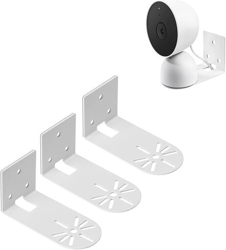 3Pack Camera Wall Mount Bracket for Google Nest Cam Indoor (Wired, 2nd/ 3rd Gen) - White in Kuwait