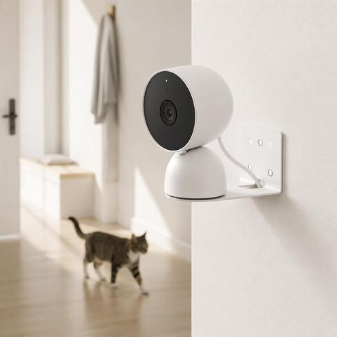 3Pack Camera Wall Mount Bracket for Google Nest Cam Indoor (Wired, 2nd/ 3rd Gen) - White in Kuwait