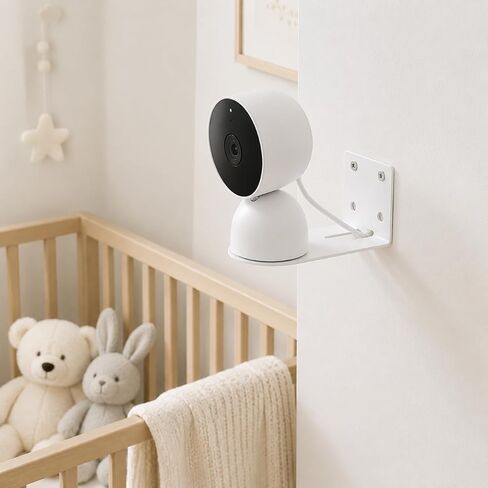 3Pack Camera Wall Mount Bracket for Google Nest Cam Indoor (Wired, 2nd/ 3rd Gen) - White in Kuwait