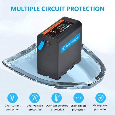9000mAh NP-F970 Battery,[PD30W Fast Charging] Replacement NP F970 Battery for Sony NP-F550 750 950 970 FX3 FX30 A7 Nikon Z8 Canon R5 Camera Camcorder LED Light Monitor in Kuwait
