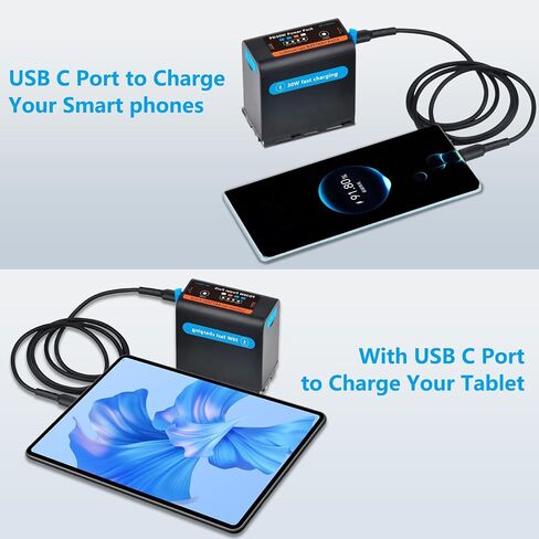9000mAh NP-F970 Battery,[PD30W Fast Charging] Replacement NP F970 Battery for Sony NP-F550 750 950 970 FX3 FX30 A7 Nikon Z8 Canon R5 Camera Camcorder LED Light Monitor in Kuwait