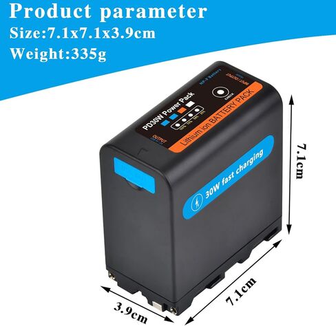 9000mAh NP-F970 Battery,[PD30W Fast Charging] Replacement NP F970 Battery for Sony NP-F550 750 950 970 FX3 FX30 A7 Nikon Z8 Canon R5 Camera Camcorder LED Light Monitor in Kuwait