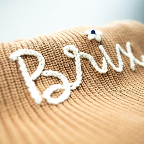 Personalized Baby Knit Sweater, Customized Baby Boy Girl Sweater with Embroidered Name, Pregnancy Announcement Gifts in Saudi Arabia