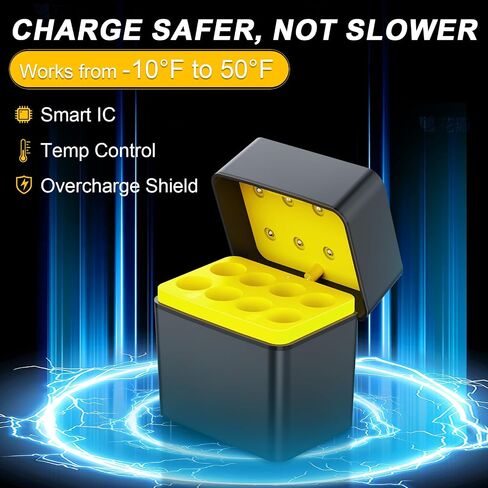All-in-One Fast AA Lithium Battery Charger,8 Slot Charging & Storage Box, 2H Quick Charge, USB-C 5V/3A, Fits All 1.5V Rechargeable Lithium AA Batteries, Great for Camera, Toys, Home & Outdoor Gadgets in Saudi Arabia