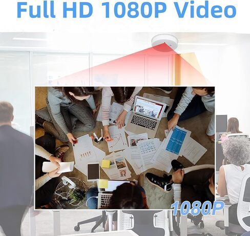1080P HD Video Wireless Camera Smoke Detector Hidden Camera for Home Security with App Control & Motion Detection, WiFi Indoor Security Camera with Night Vision for Office, Pet, Garage, Shop in Saudi Arabia