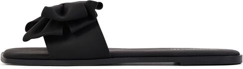 Women's Bow Flat Sandals Saquare Toe Comfortable Slide for Wedding in Kuwait