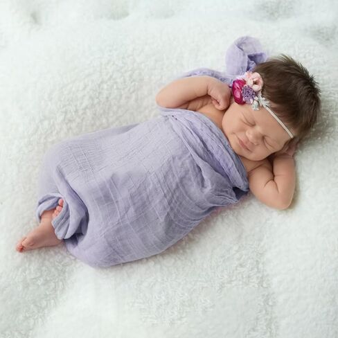 Newborn Cheesecloth Wraps 15.7 x 70.9 Inches - Soft Muslin Baby Swaddle Blanket for Newborn Photography Props in Saudi Arabia