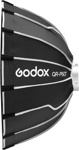 Godox Flash QR-P60T Quick Release Softbox with Bowens Mount, Compact 23.6 in Light Modifier for Soft Even Lighting, Fast Setup for Portraits, Video, Product and Mobile Shooting in Kuwait