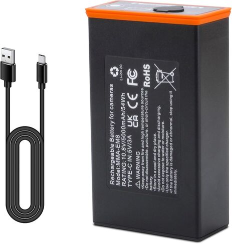 EM8 5000mAh Power Mag Battery Pack Replacement Compatible with Moultrie Cellular Trail Cameras Edge, Edge Pro, Upgrade Hunting Camera Batteries with USB-C Cable in Kuwait