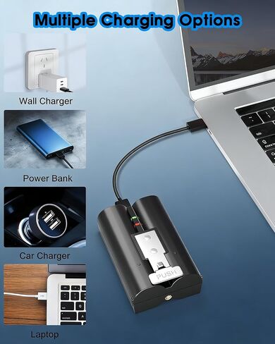 2-Pack Ring Battery with Charging Station for Ring Video Doorbell 2/3/4/3 Plus, Upgraded Rechargeable Replacement Battery Compatible with Ring Stick Up Cam 2nd/3rd Gen, Spotlight Cam, Peephole Cam in Kuwait