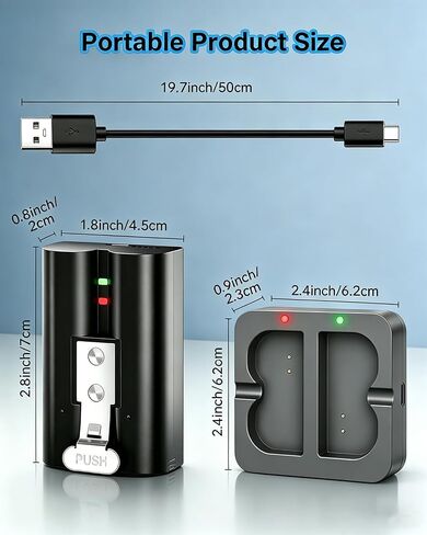 2-Pack Ring Battery with Charging Station for Ring Video Doorbell 2/3/4/3 Plus, Upgraded Rechargeable Replacement Battery Compatible with Ring Stick Up Cam 2nd/3rd Gen, Spotlight Cam, Peephole Cam in Kuwait