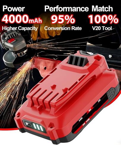 2Pack 20V 4.0Ah Replacement for Craftsman V20 Battery and Charger Kit for CMCB203 CMCB202 CMCB204 CMCB206 CMCB201 CMCB100 CMCB124 with Craftsman 20Volt Battery Charger CMCB104 in Kuwait
