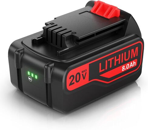 BATTOOL Upgraded 8000mAh 20V LBXR20 Replacement Battery for Black and Decker 20V Lithium Battery LB20 LBX20 LBXR2020-OPE LBXR20B-2 LBX4020 in Kuwait