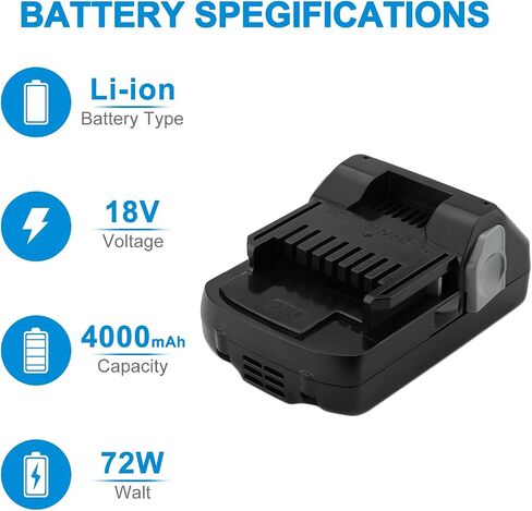 2Pack 4000mAh 18V Battery Compatible with Hitachi BSL1815S BSL1815X | BSL1830 BSL1830C 330139 330557 339782 in Kuwait