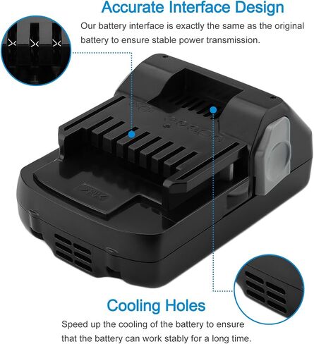 2Pack 4000mAh 18V Battery Compatible with Hitachi BSL1815S BSL1815X | BSL1830 BSL1830C 330139 330557 339782 in Kuwait
