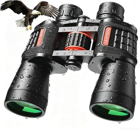20x50 High Powered Binoculars for Adults, Military Compact HD Professional/Daily Waterproof Binoculars Telescope for Bird Watching Travel Hunting Football Games with Carrying Case&Strap（Black） in Kuwait