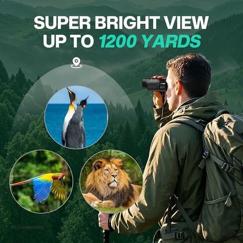10x25 Compact Binoculars for Adults and Kids, Large Eyepiece Waterproof Binocular with Low Light Vision,High Powered Easy Focus Binoculars for Bird Watching,Outdoor Hunting,Travel,Sightseeing in Kuwait
