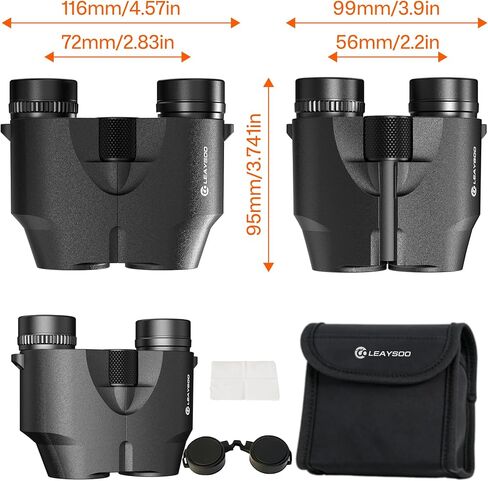 10x25 Compact Binoculars for Adults and Kids, Large Eyepiece Waterproof Binocular with Low Light Vision,High Powered Easy Focus Binoculars for Bird Watching,Outdoor Hunting,Travel,Sightseeing in Kuwait