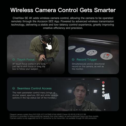 ACCSOON CineView SE 4K Wireless Video Transmission System 2.4+5Ghz Dual Channel Wireless HDMI&SDI Transmitter and Receiver 4K30 ≤0.05 Latency 1300ft/400m Range 1 Wired + 4 Wireless Connections in Saudi Arabia
