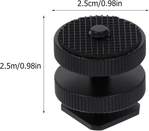 ULTECHNOVO 3pcs Double Layer Metal Hot Shoe Mount Adapter and Tripod Screw Adapter for DSLR Camera Flash Accessories Compatible with Photography Lighting Setup in Kuwait