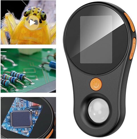 Handheld Glass Digital Microscope Portable Electronic Magnifier USB Rechargeable PP Material Suitable for Children Adults Scientific, Black in Kuwait