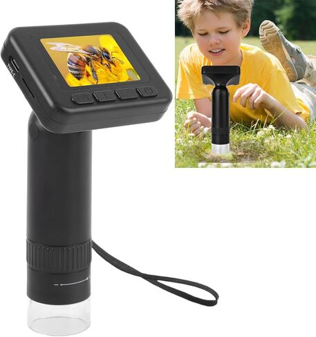 Portable USB Microscope Inspection Camera, 1000X Portable Digital Microscope with 2" LCD Display and 8 LED Lights for Kids and Adults in Saudi Arabia