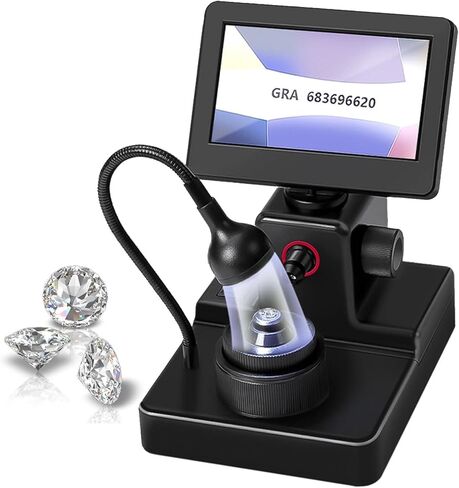 4.3Inch LCD Digital Microscope, Diamond Girdle Viewer,50-1500X Magnification,Biological Kit,Accurate Identification,for in Saudi Arabia