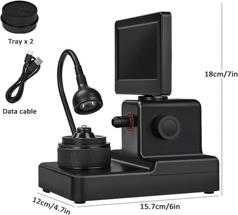 4.3Inch LCD Digital Microscope, Diamond Girdle Viewer,50-1500X Magnification,Biological Kit,Accurate Identification,for in Saudi Arabia