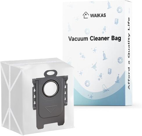 WAIKAS 6 Vacuum Bags for Roborock Q7 M5+, Q10 S5+, Q5 Max+, Q10 X5+, Q8 MAX+, Q7 MAX+, S7 Max Ultra, S8+ Robot Vacuum - Disposable Dirt Disposal Bags in Saudi Arabia