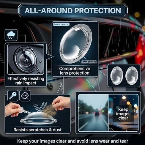 Rain Backup Camera Cover for Jeep Gladiator | Thicker Backup Camera Lens Protector For Heavy Rain Reversing Visibility With Clear Scratch Resistant Shell in Kuwait