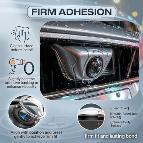 Rain Backup Camera Cover for Jeep Gladiator | Thicker Backup Camera Lens Protector For Heavy Rain Reversing Visibility With Clear Scratch Resistant Shell in Kuwait