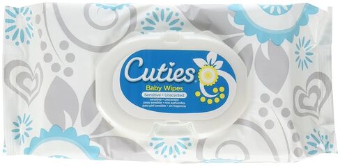 Cuties Premium Baby Wipes, Unscented Sensitive, Case/864 (12/72s) in Saudi Arabia