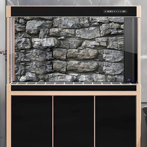 Reptile Terrarium Background 48"×24" 3PCS – Polyester Fabric Bearded Dragon Tank Decor with Gray Rock Bark & Forest Pattern, Non-Reflective & Bubble-Free for Snake Lizard Gecko Vivarium 834 in Saudi Arabia