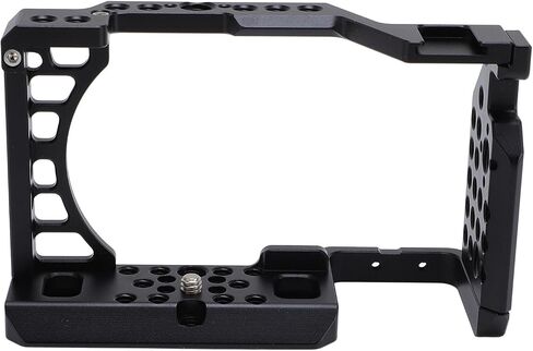Jiawu Camera Metal Rabbit Cage Stabilizer for A6000 6300 6400 DSLR, Fast Loading Plate, Accurate Opening, Aluminum Alloy Protective Case for Video Film Making, Suitable for Filmmakers in Kuwait
