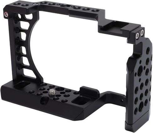 Jiawu Camera Metal Rabbit Cage Stabilizer for A6000 6300 6400 DSLR, Fast Loading Plate, Accurate Opening, Aluminum Alloy Protective Case for Video Film Making, Suitable for Filmmakers in Kuwait