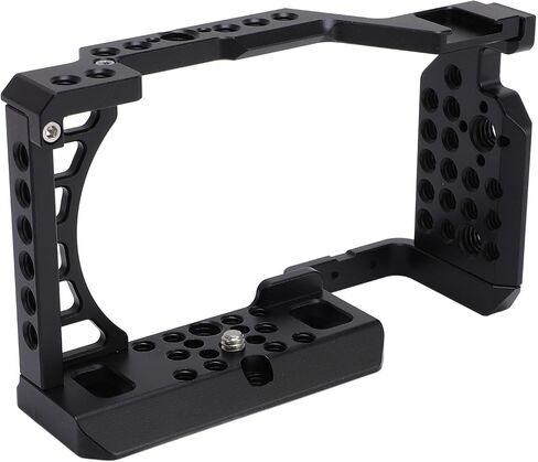 Jiawu Camera Metal Rabbit Cage Stabilizer for A6000 6300 6400 DSLR, Fast Loading Plate, Accurate Opening, Aluminum Alloy Protective Case for Video Film Making, Suitable for Filmmakers in Kuwait