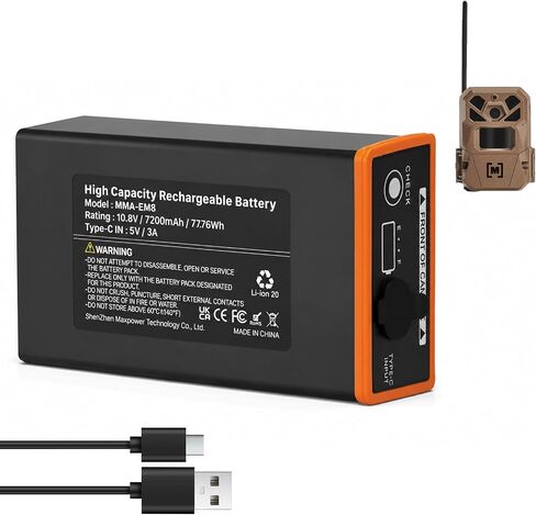 4-Pack USB-C Battery for Moultrie Battery Pack Compatible with Moultrie Cellular Trail Cameras Edge, Edge Pro, Edge 2, Edge 2 Pro, Edge 3,Edge 3 Pro Support Solar Panels Charging in Saudi Arabia