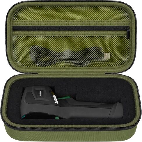 Boobowl Hard Thermal Camera Case for TOPDON TC004, for HSFTOOLS HF96, H128 | Infrared Camera Box, Removable Foam and Storage Pocket for USB Cables and Calibration Cards, Technicians, Case Only - Green in Saudi Arabia