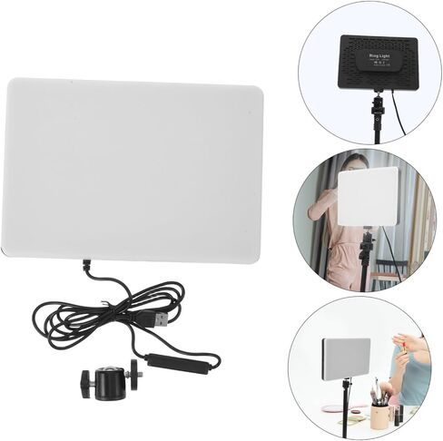 LED Video Light Panel Adjustable Plastic Smart Dimming for Streaming | Longlife LED Source, Lightweight Build, Live Broadcast Supplies, Filming and Photography Use, Content Creator Setup in Saudi Arabia