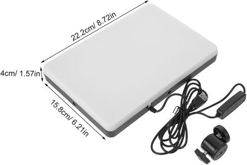 LED Video Light Panel Adjustable Plastic Smart Dimming for Streaming | Longlife LED Source, Lightweight Build, Live Broadcast Supplies, Filming and Photography Use, Content Creator Setup in Saudi Arabia