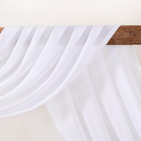 Wedding Arch Draping Fabric 30'' x 18FT Sheer Chiffon Arch Drape Backdrop | 1 Panel Baby Blue Drape for Summer Wedding Bridal Shower Baby Shower Photo Booth Church Birthday Party Outdoor Decor in Saudi Arabia