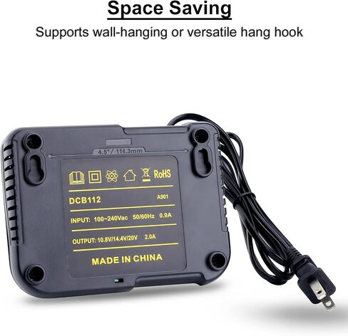 Biswaye DCB112 DCB115 20V Max Charger Charges All DCB201 DCB204 DCB606 DCB609 DCB207 DCB206 DCB203 DCB200 DCB120 DCB127 12V Max, 20V Max and 60V Max Li-Ion Cordless Tool Battery Packs in Kuwait