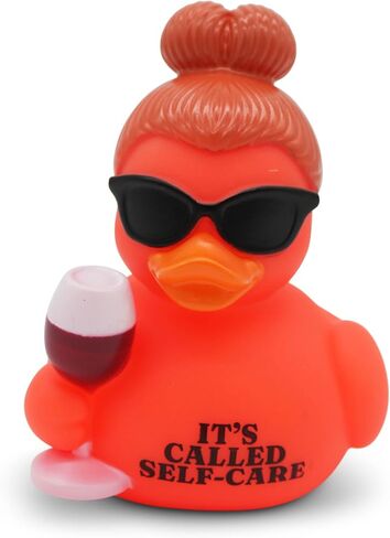 Punchkins Novelty Rubber Duck – Funny Collectible Duck Bath Toy, Cute Desk Decor, Quirky Gag Gift for Adults, Coworkers, Friends & White Elephant (4 Inch) - Pew Pew in Saudi Arabia
