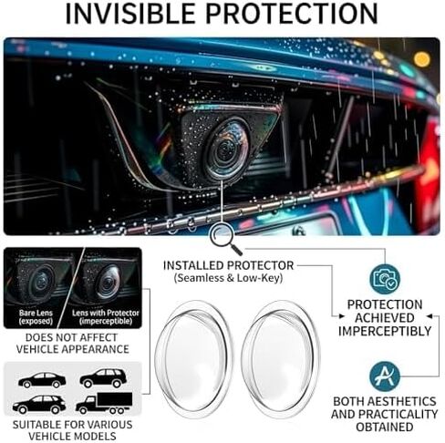 Rain Backup Camera Cover for Genesis G70 G80 G90 | Thicker Backup Camera Lens Protector For Heavy Rain Reversing Visibility With Clear Scratch Resistant Shell in Kuwait
