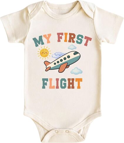 My First Flight Baby Bodysuit for Boys Girls, Airplane Infant Outfit, Newborn Gift in Saudi Arabia