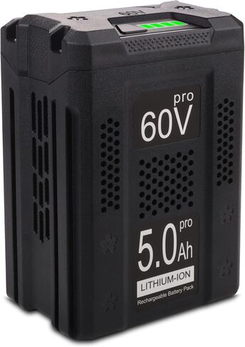 60V 5.0Ah Replacement for Greenworks 60V Battery LB60A00 LB60A01 LB60A02 LB60A03 LB602 LB6025 LB6041 LB6042 LB6051 LB6080 LLB608-NS, Compatible with Greenworks 60 Volt Charger CH60R00 2936902 CH60DP01 in Saudi Arabia