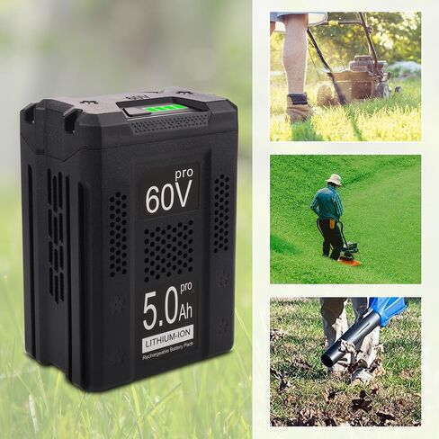 60V 5.0Ah Replacement for Greenworks 60V Battery LB60A00 LB60A01 LB60A02 LB60A03 LB602 LB6025 LB6041 LB6042 LB6051 LB6080 LLB608-NS, Compatible with Greenworks 60 Volt Charger CH60R00 2936902 CH60DP01 in Saudi Arabia