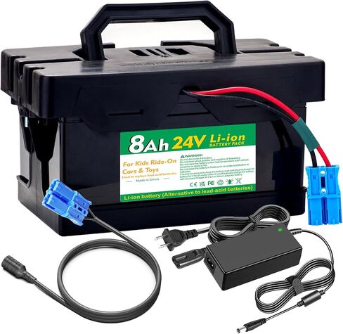 24V 8Ah Li-ion Battery Pack with Charger for Ride-On Cars & Toys, Compatible with Dynacraft Realtree 24V UTVs in Kuwait